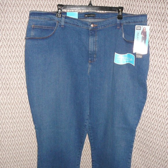 NWT Lee Relaxed Fit Straight Leg Denim Jeans Sits at Waist Fits Curves 24W 3X - Picture 9 of 9